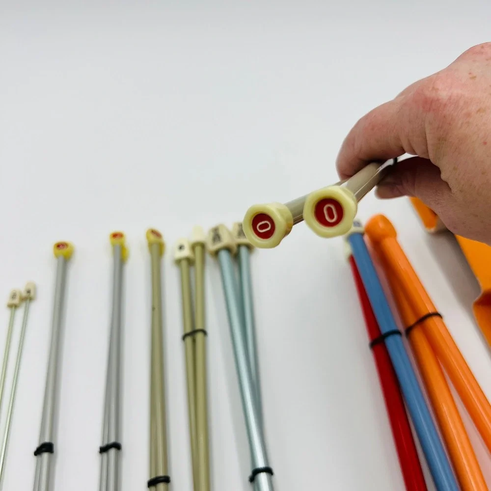 Mixed Lot Knitting Needles Bates Boye US 1 to 50 Aluminum Plastic 25mm Jumbo Set